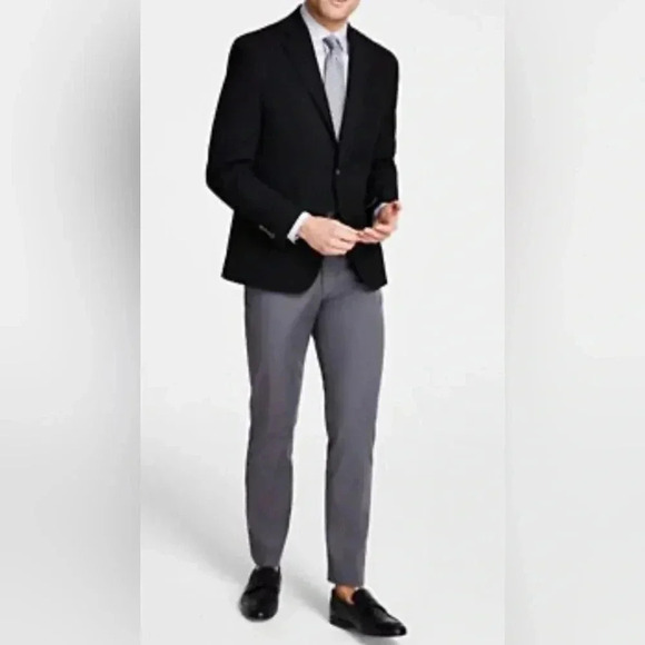 Michael Kors Men's Black Pinstripe ModernFit Stretch Blazer Suit Jacket 44R EUC - Picture 14 of 14